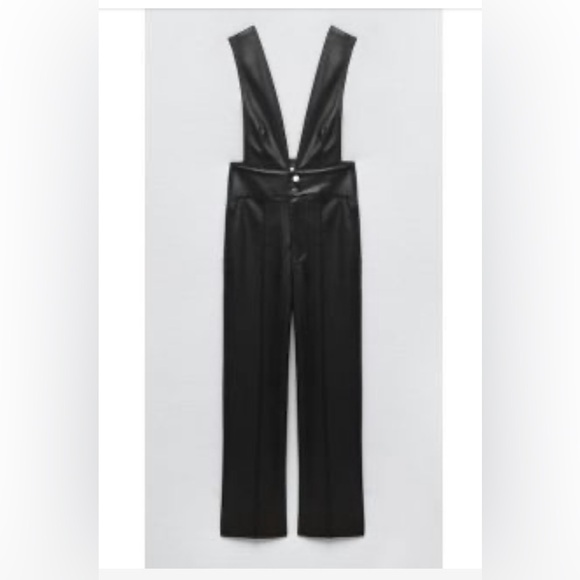 Zara  Faux Leather Jumpsuit - Picture 7 of 9